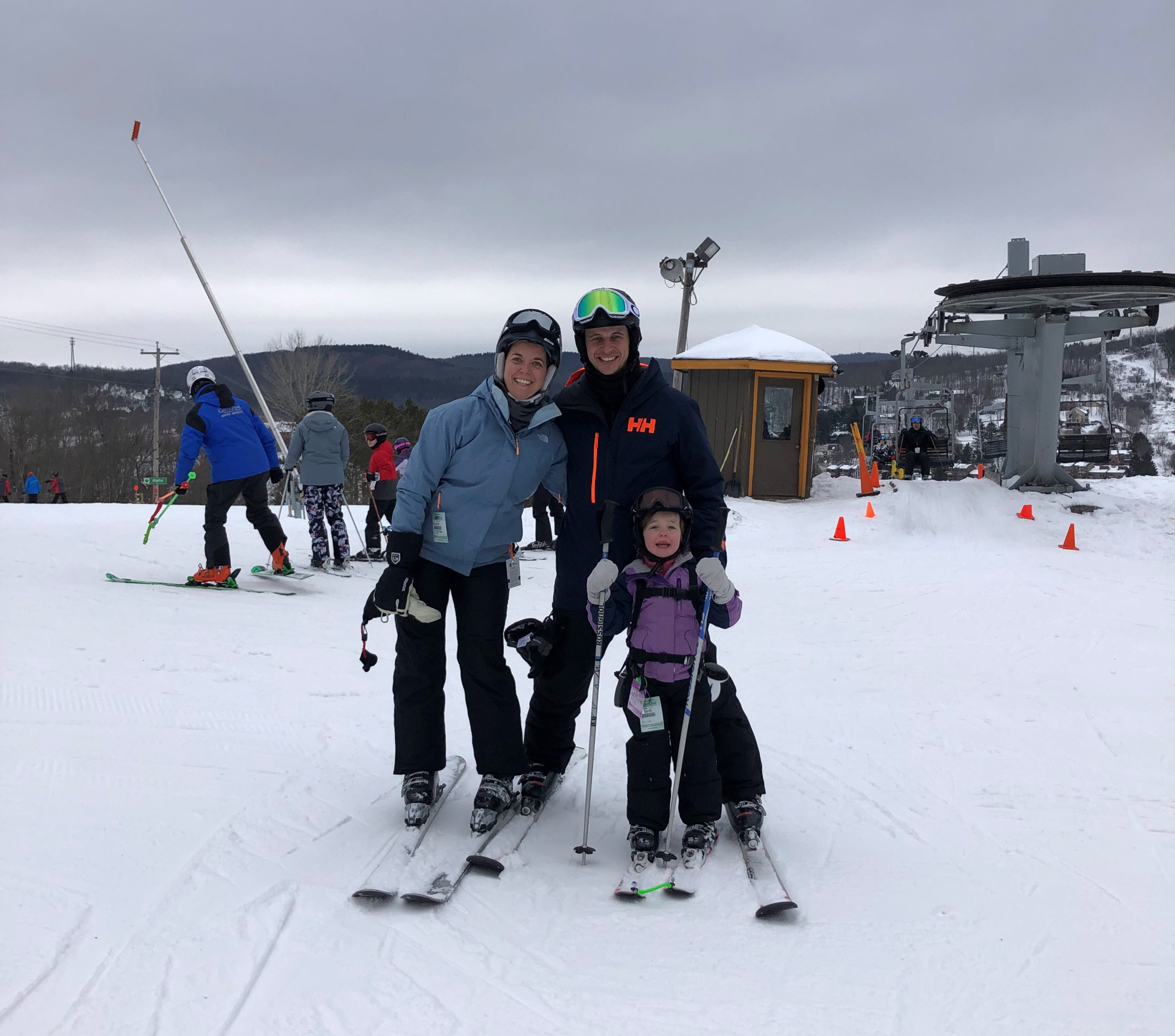 Rob Olivet and family at Greek Peak Mountain Ski Resort in Cortland, NY.